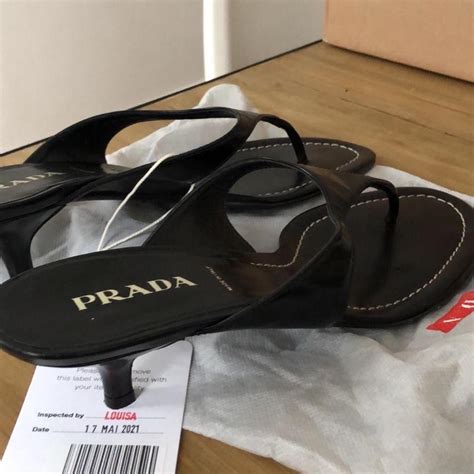 prada sandals 2017|Prada slide sandals kitten heel.